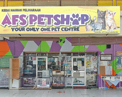 Afs Petshop sungai buluh menjual pelbagai barangan dan ubatan haiwan pet